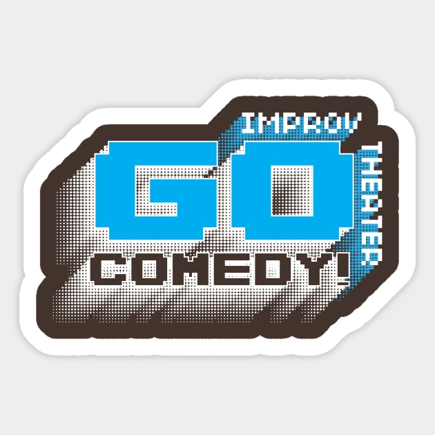 Go Comedy 8 bit logo Sticker by gocomedyimprov